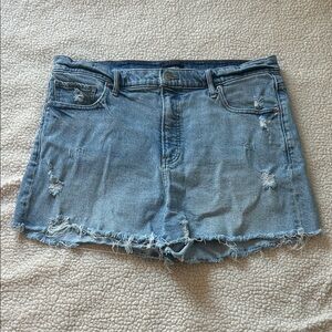 Express Light Blue Distressed Shorts